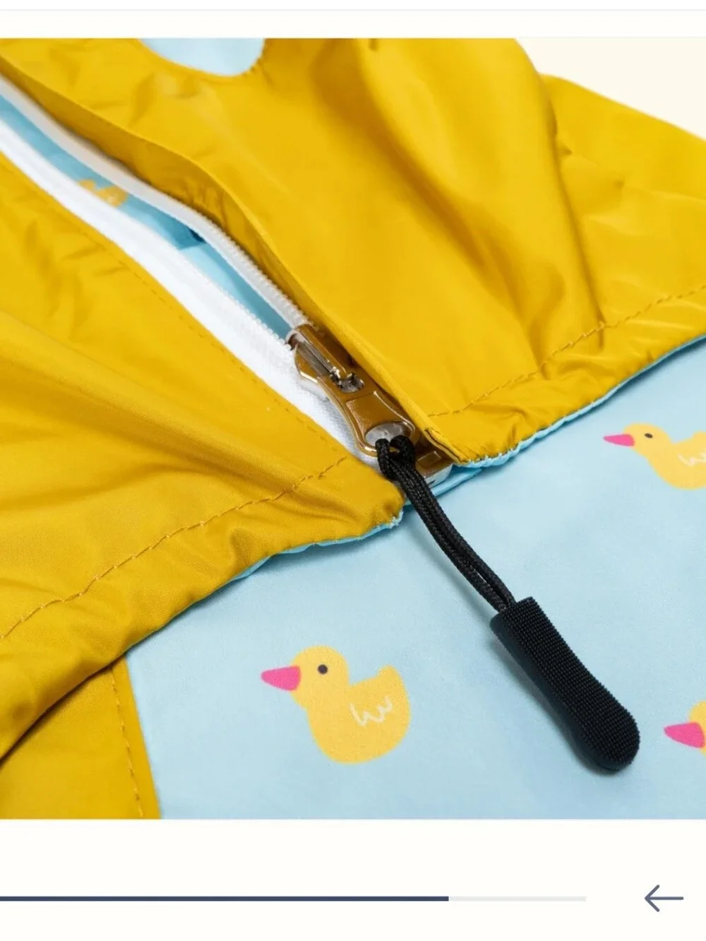 Lucy And Co Reversible Lucky Duck Dog Rain Jacket Zip Coat Sky Blue Yellow Xxl